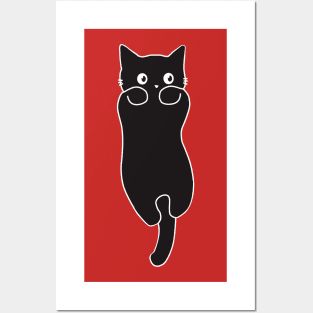 black cat cute Posters and Art